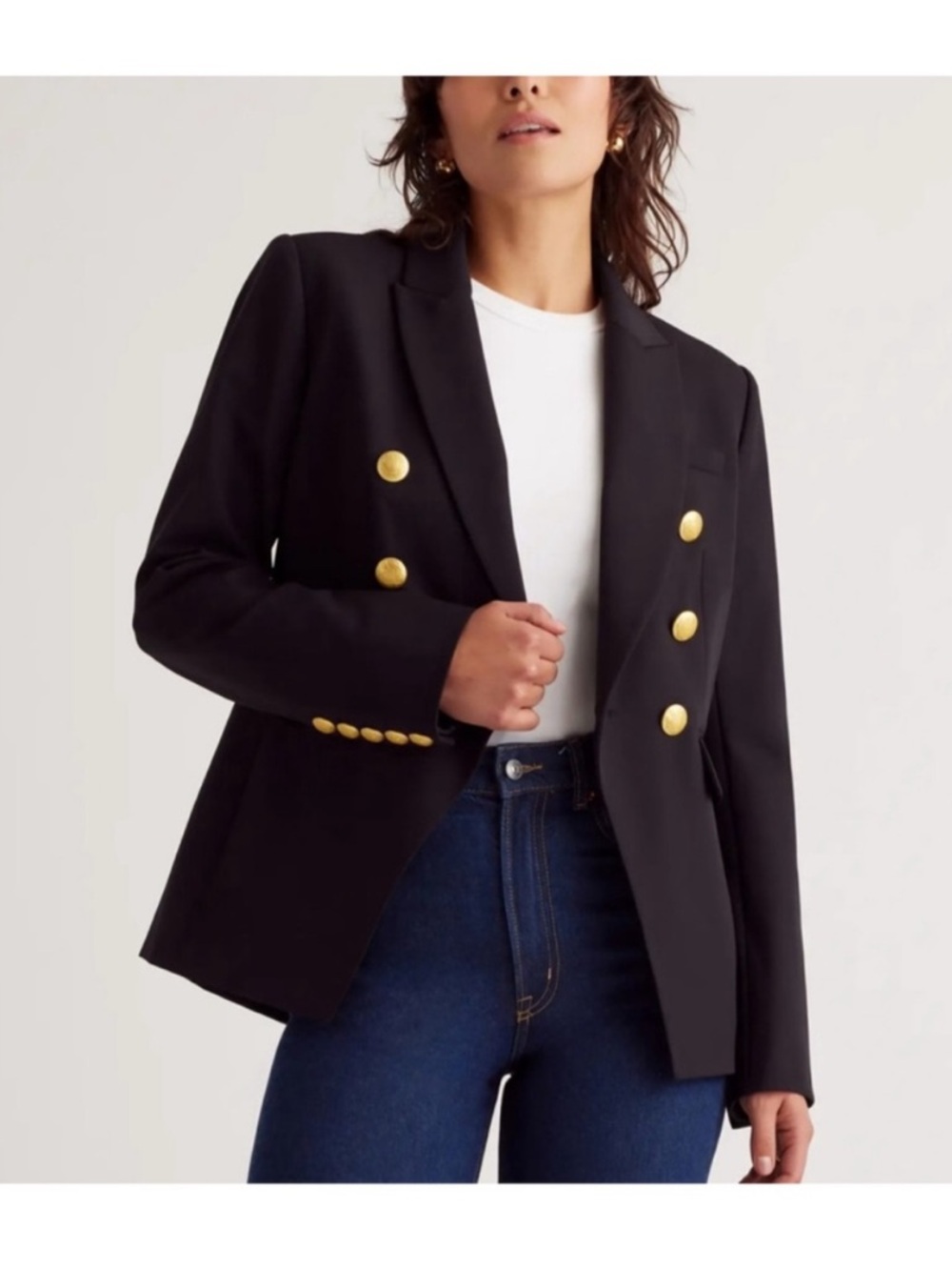 Quince Scuba Captain’s convertible blazer true black medium